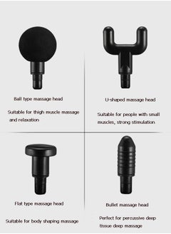 Arabest Mini Massage Gun, Portable 6 Speeds Muscle Massager Deep Tissue with 4 Massage Heads, Super Quiet Type-C Charging Percussion Massage Gun for Muscle Pain Stiffness Relief  - Image 4