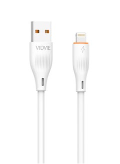Generic VIDVIE Lightning Charging Cable - 100cm Length - Model CB4016i - 2.4A Output - High-Quality TPE Material-white  - Image 1