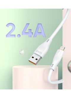 Generic VIDVIE Lightning Charging Cable - 100cm Length - Model CB4016i - 2.4A Output - High-Quality TPE Material-white  - Image 2