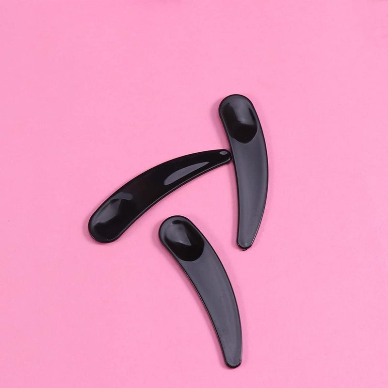 Beaupretty 100Pcs Mini Disposable Makeup Spatulas, Facial Cream Spoon Cosmetic Plastic Spatulas Scoops Tip Spatulas (Black) - Image 5