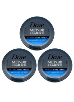Dove Dove Men+Care Ultra-Hydra Cream with 24 Hour Moisturization, 2.53 Fl Oz (Pack of 3) 