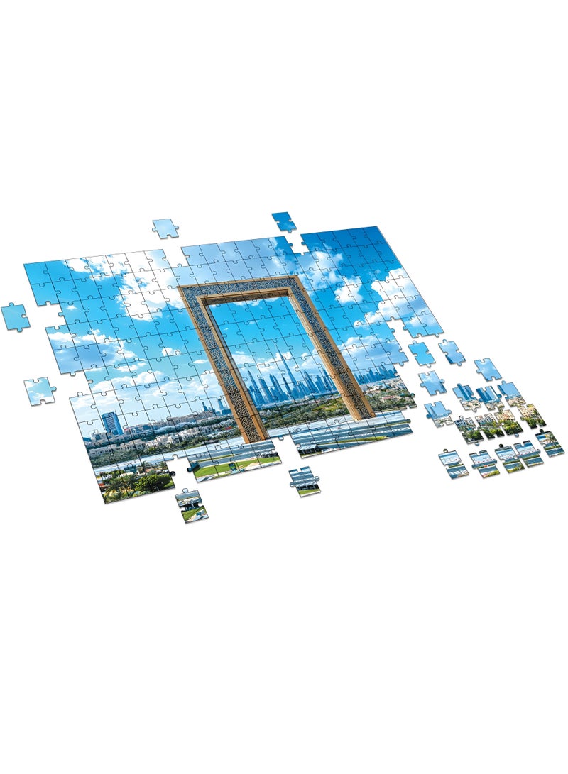 DECOR SOUQ Dubai Frame Jigsaw Puzzle 200 Pieces – Iconic UAE Skyline Puzzle for Kids & Adults | 48.26x35.56 cm Puzzle | Educational & Relaxing Brain Game | Gift for UAE Souvenir Lovers, Tourists & Puzzle Enthusiasts  - Image 2