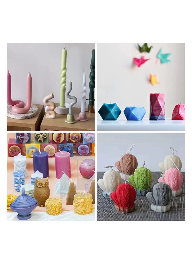 SYOSI - DIY Soy Candle Dye Cube Coloring Candle Dyes for Candle Making Wax Dye Сandle Сolor Dye Flakes Candle Wax Dye Color Chips for Unique Soy Candles Scented Candle Making 12 Dye Colors - Image 1