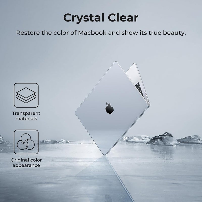 EooCoo Case Compatible for New MacBook Air 15/15.3 inch M4 A3241 M3 A3114 M2 A2941 Liquid Retina Display&Touch ID,2025 2024 2023 Release,Protective Plastic Hard Shell Cover Shiny,Seahorse＆Jellyfish - Image 4