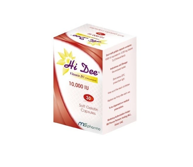 ms pharma Hi Dee Vitamin D3 10,000IU 30Caspsules - Image 1
