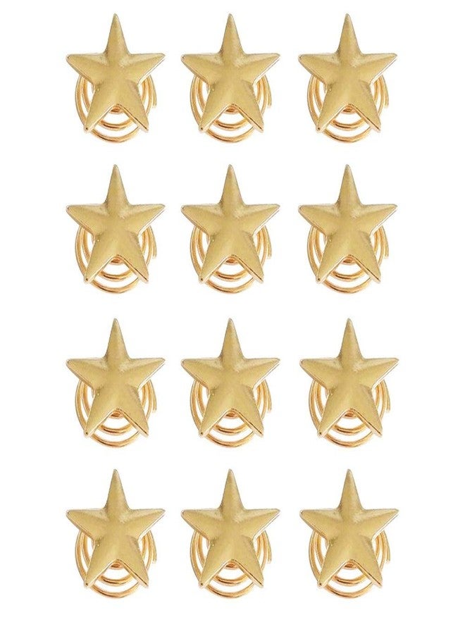 Beetoo 12 Pack Spiral Star Hair Clips Vingate Star Hair Pins, Bridal Twist Hairpin Headpieces for Women Wedding Party (Gold) - Image 1