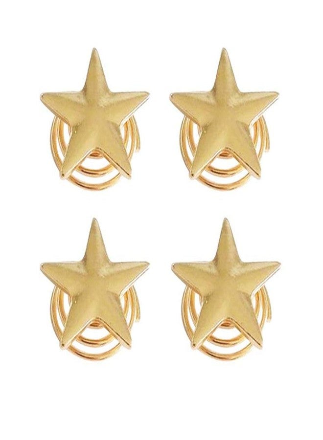Beetoo 12 Pack Spiral Star Hair Clips Vingate Star Hair Pins, Bridal Twist Hairpin Headpieces for Women Wedding Party (Gold) - Image 2