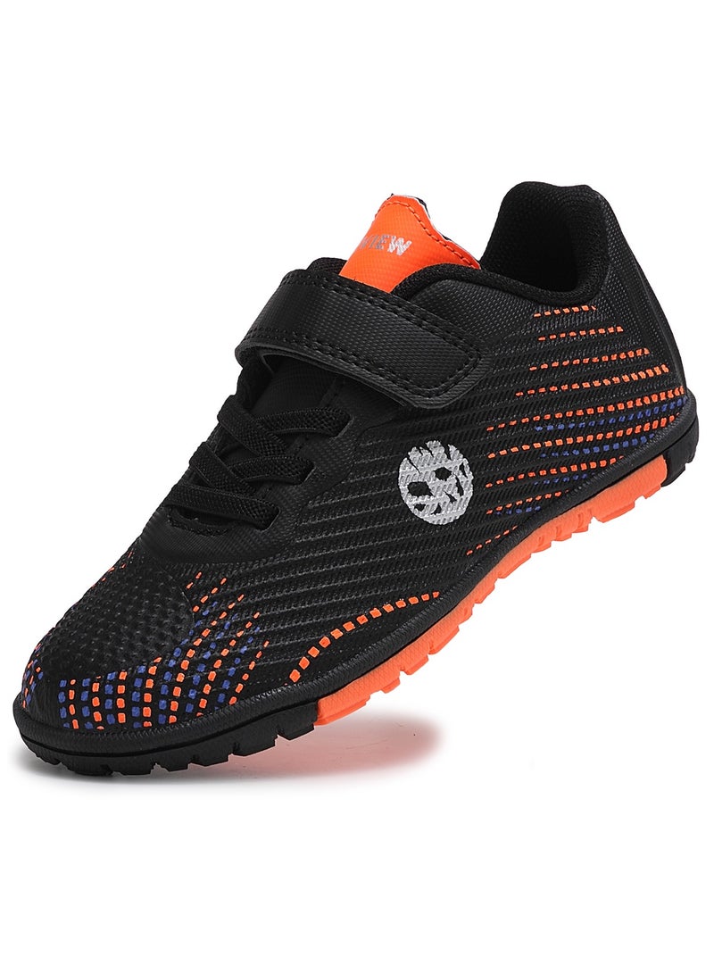 Sky View Toddler Soccer Cleats Boys And Girls Hook And Loop Turf Soccer Shoes Kids Indoor Outdoor Football Boots IC or IN Flat Wide Training Sneaker  - Image 1
