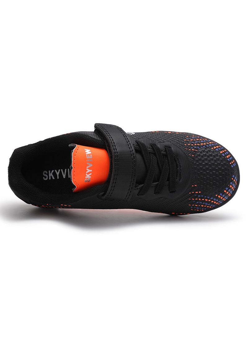 Sky View Toddler Soccer Cleats Boys And Girls Hook And Loop Turf Soccer Shoes Kids Indoor Outdoor Football Boots IC or IN Flat Wide Training Sneaker  - Image 5
