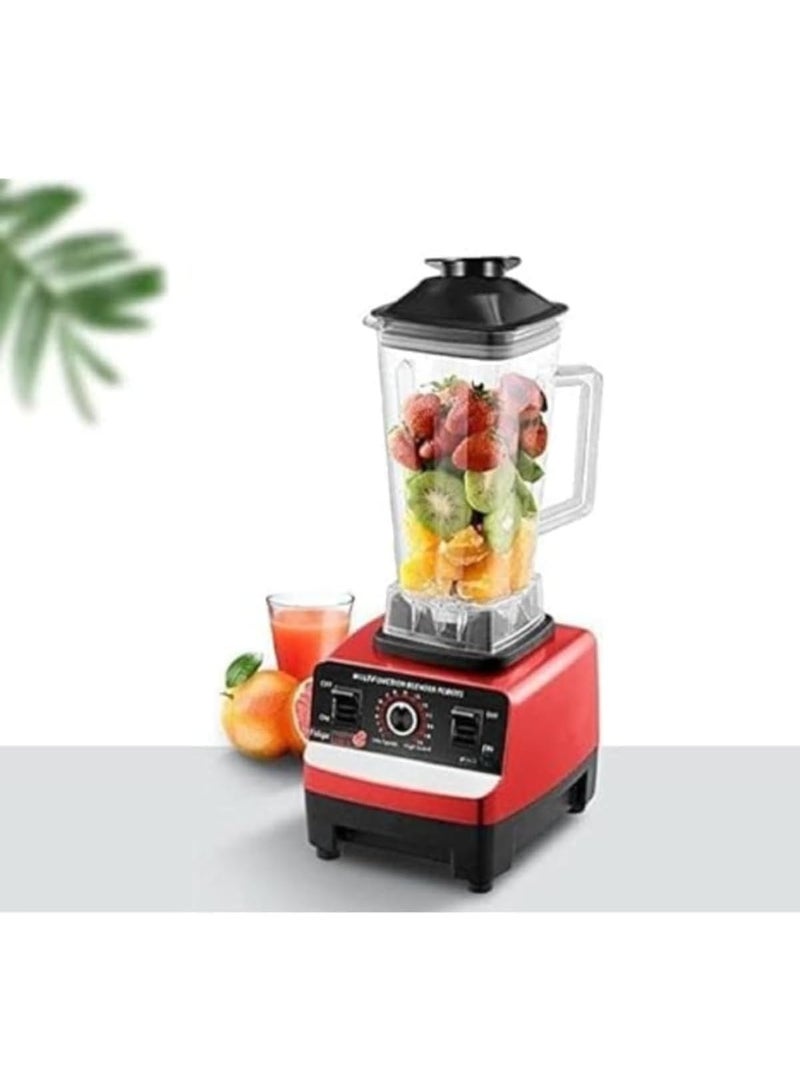Multifunction Commercial Blender 2 Jars | High-Power Professional Mixer for Smoothies, Juices, Grinding & Food Prep | Heavy-Duty Kitchen Blender – Red & Black - Image 3