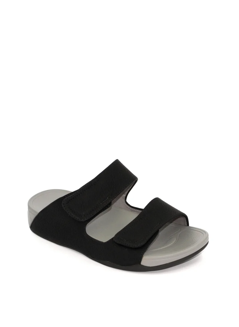 Geoomnii Aveline1 Traditional Arabic Sandals for Boys – Comfortable Slip-On Style for Everyday Wear -Black