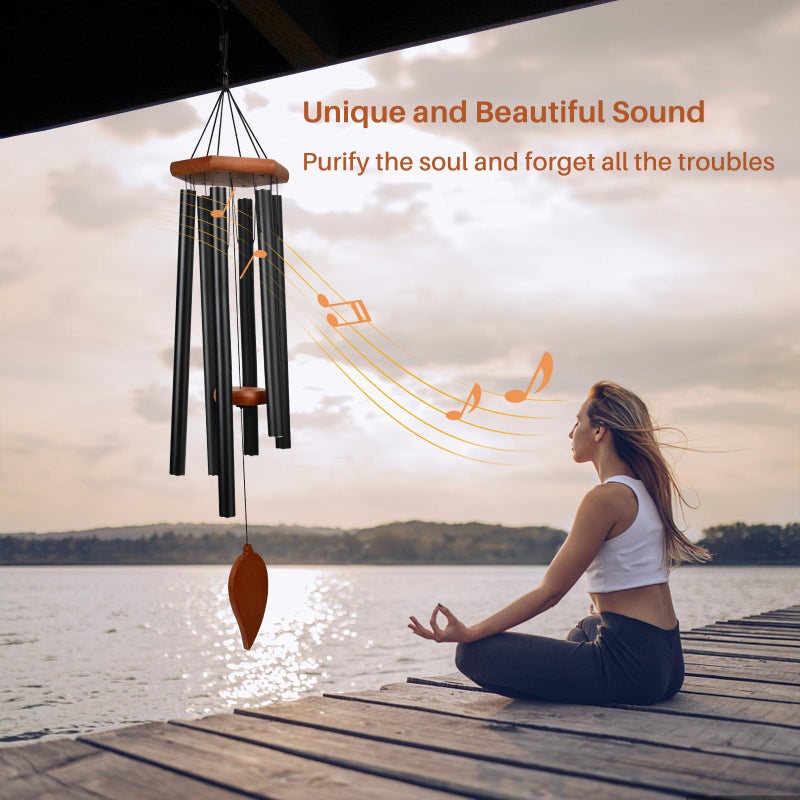 TESECU Sympathy Wind Chimes for Outside Deep Tone, Memorial Loss of a Loved, Large Wind Chimes with 6 Thicken Tubes & Hook, Outdoor Gifts Mother, Garden Decor - Image 2