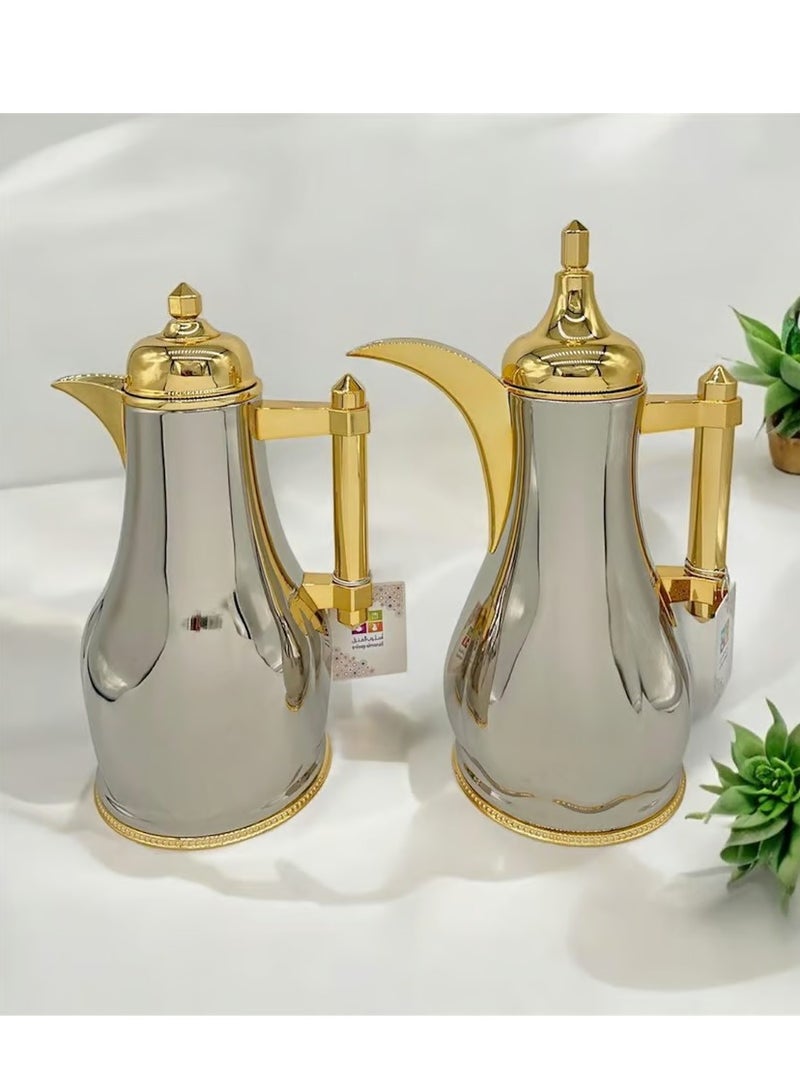 Thermos Set for Tea and Coffee , Golden/Silver - Image 2