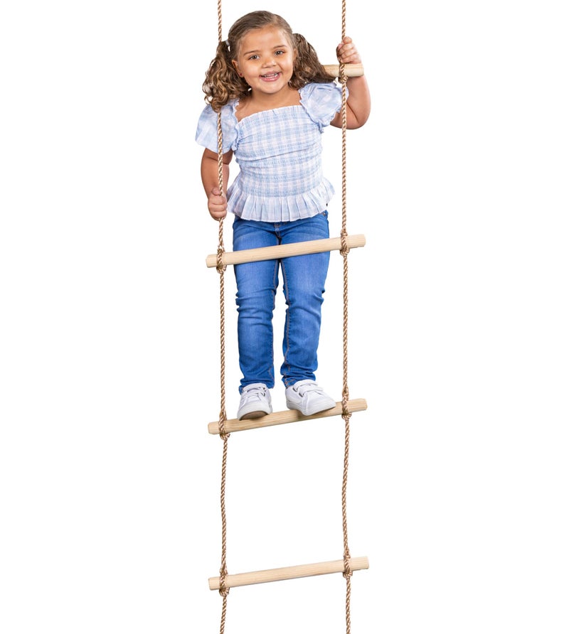 Squirrel Products 6 ft Climbing Rope Ladder for Kids  DIY Swingset Addition for Outdoor Play Equipment