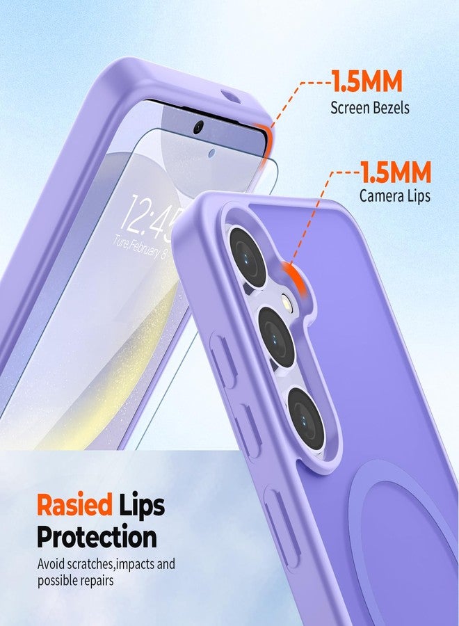 SUPFINE Magnetic for Samsung Galaxy S24 Plus Case / S25 Plus Case(Compatible with MagSafe) (Military Grade Drop Protection) Slim Translucent Shockproof Phone Case,Purple - Image 5