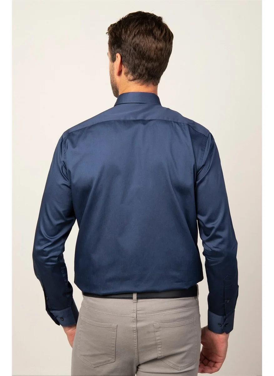 تودورس Classic Fit Relaxed Cut Plain Men's Shirt