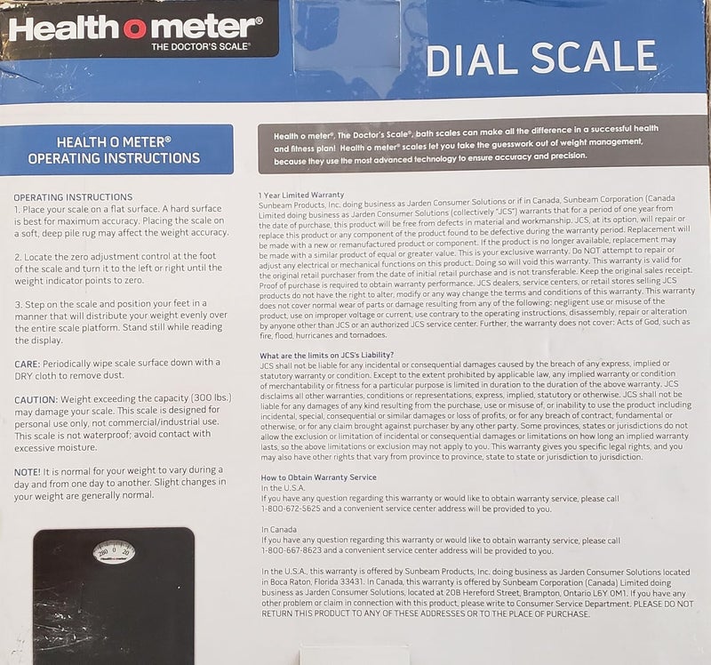 Health O Meter Dial Scale Black - Image 2