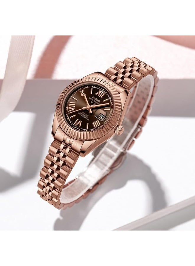 NIBOSI Women Watch Analog Quartz Stainless Steel Waterproof Classic Desiger Date Watches for Women - Image 4