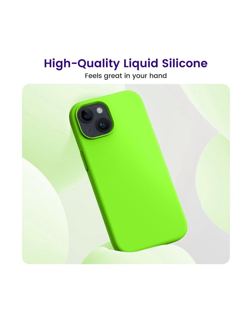 Generic - Silicone & Microfiber Lining Case for Apple iPhone 13 Pro Max -6.7in (Limo Green) - Image 1