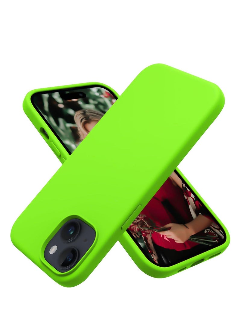 Generic - Silicone & Microfiber Lining Case for Apple iPhone 13 Pro Max -6.7in (Limo Green) - Image 1
