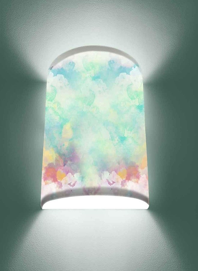 Nutcase 7 watts Designer Arc Wall Mounted Half Shade Bedside Fabric Lampshade Sconces with B22 Brass Holder and Lights Bulb, Multicolour - Image 2