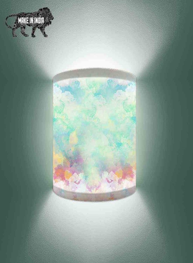 Nutcase 7 watts Designer Arc Wall Mounted Half Shade Bedside Fabric Lampshade Sconces with B22 Brass Holder and Lights Bulb, Multicolour - Image 1