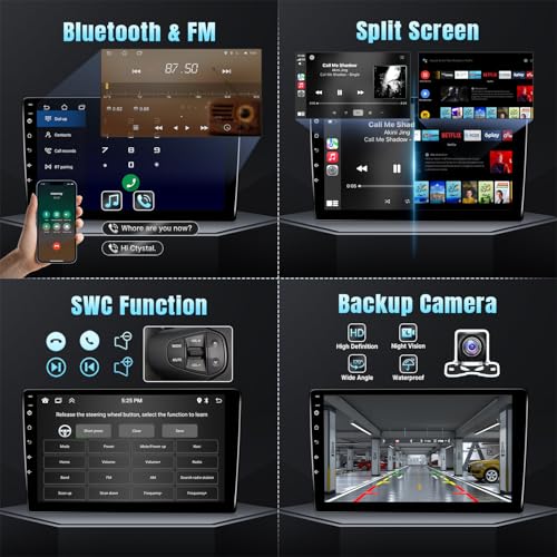 Naifay Android Car Stereo for Toyota Camry 2012 2013 2014 with Carplay & Android Auto, 10.1inch IPS Touch Screen for Toyota Camry Car Stereo with Bluetooth/GPS/WiFi/SWC/Split Screen/Mirrorlink - Image 5