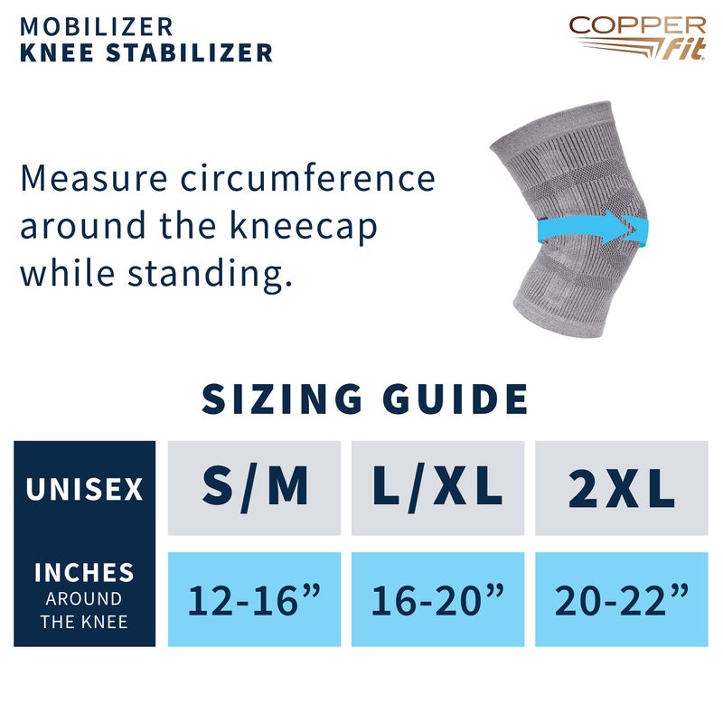 Copper Fit Mobilizer Knee Sleeve â€“ ProSeries with Removable Side Stabilizers Knee Support for Advanced Recovery â€“ Mobility, Knee Pain, Swelling, Inflammation, Circulation, Arthritis, Tendonitis (S/M) - Image 2