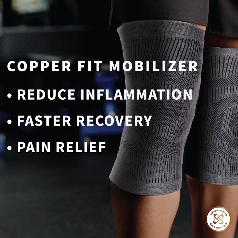 Copper Fit Mobilizer Knee Sleeve â€“ ProSeries with Removable Side Stabilizers Knee Support for Advanced Recovery â€“ Mobility, Knee Pain, Swelling, Inflammation, Circulation, Arthritis, Tendonitis (S/M) - Image 3