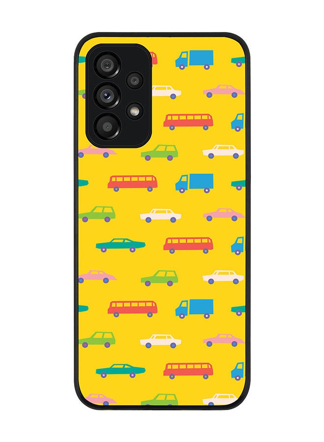 Stylizedd Rugged Black edge case for Samsung Galaxy A73 5G Slim fit Soft Case Flexible Rubber Edges Anti Drop TPU Gel Thin Cover - Opposite Traffic - Image 1