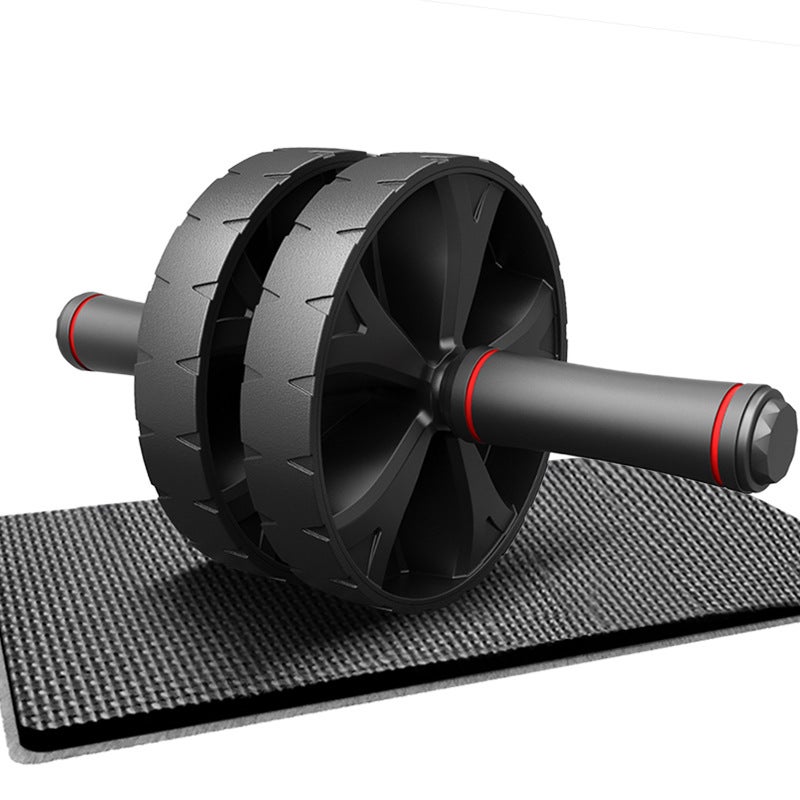 Generic New Mens Silent Dual-Wheel Ab Roller Fitness EquipmentSingle and Double Dual-purpose Abdominal Wheel Black Single and Double Dual-purpose Abdominal Wheel Black 