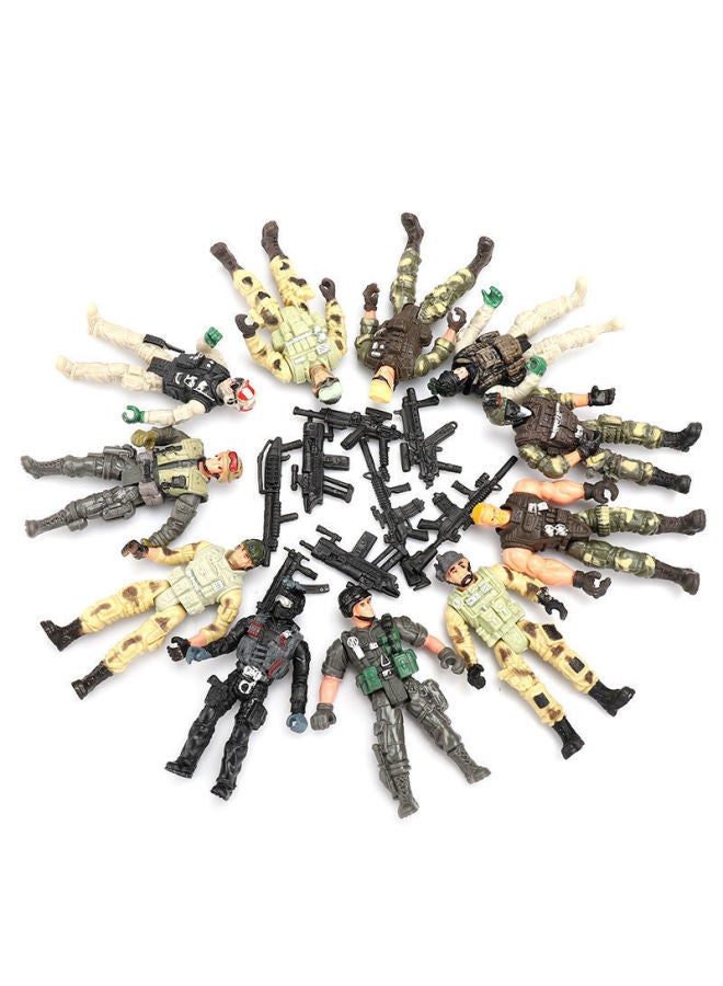 Inch Plastic Soldier Model Special Soldier Soldier Police Doll Joint Movable Hand Toy-Color:Elite Special Forces  - Image 2