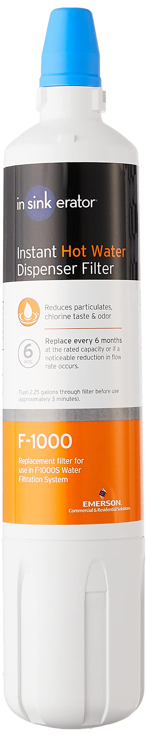 INSINKERATOR F1000 Under Sink Water Filter Replacement Cartridge for INSINKERATOR Water Filtration System Chlorine Filter White - Image 2