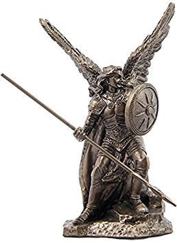 US 388 Inch Archangel Raphael Cold Cast Statue Figurine Bronze Color