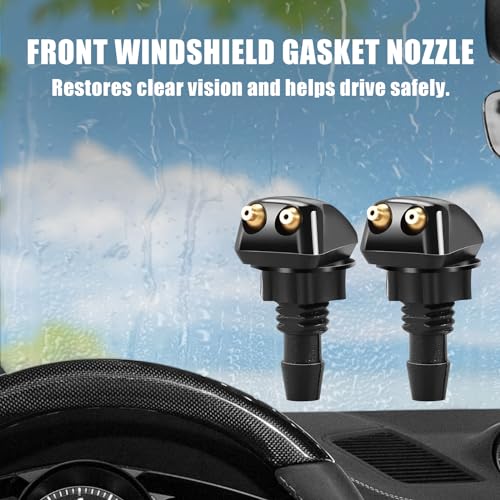 xbrtaia 2 Pack Front Windshield Washer Nozzles Kit, Including Adapters and Hoses - Image 3