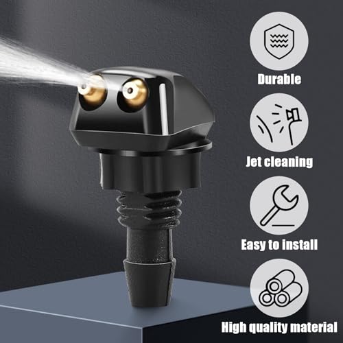 xbrtaia 2 Pack Front Windshield Washer Nozzles Kit, Including Adapters and Hoses - Image 2