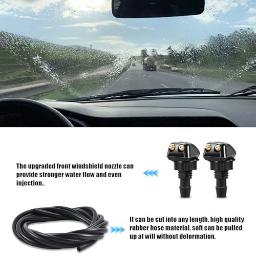 xbrtaia 2 Pack Front Windshield Washer Nozzles Kit, Including Adapters and Hoses - Image 5