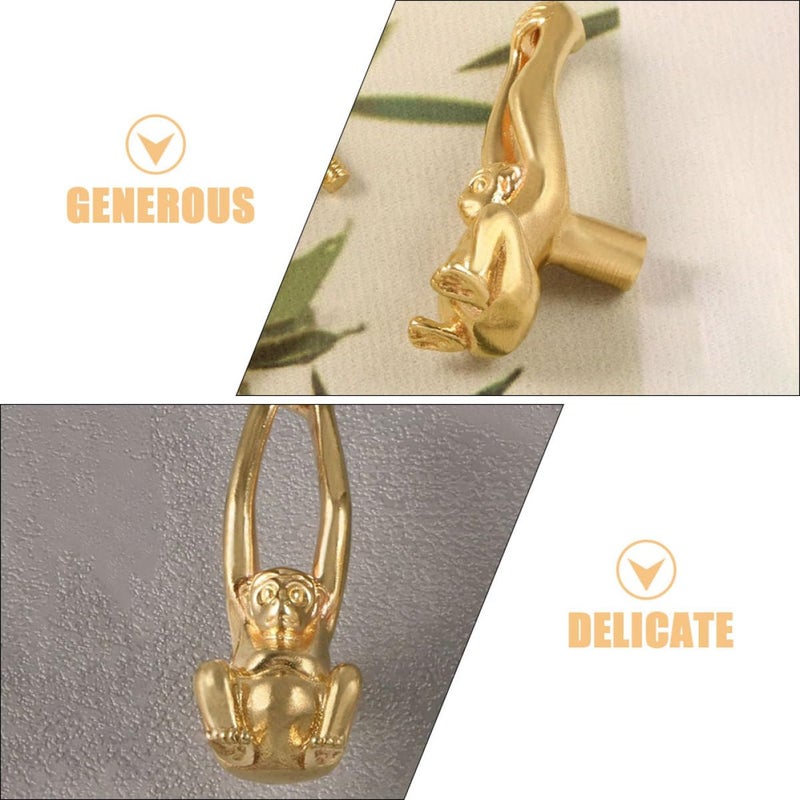 Brass Monkey Cabinet Door Handles Drawer Pulls for Wardrobe Dresser Furniture Hardware - Image 4