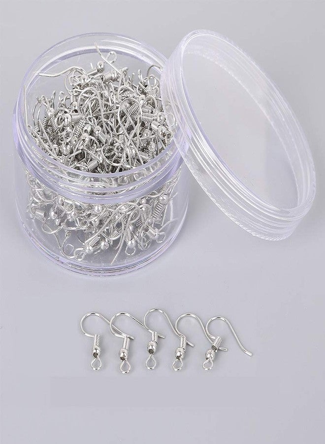CBLUO Earring Hooks with Earring Backs Set Surgical Stainless Steel Ear Hooks Soft Silicone Earring Backings for DIY Jewelry Making Hypoallergenic Bead Spring Fish Hook Earrings Accessories 400 Pack - Image 3