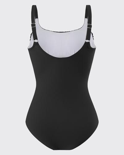 TcIFE Women's One Piece Swimsuit Ruched Tummy Control Square Neck Bathing Suits - Image 5
