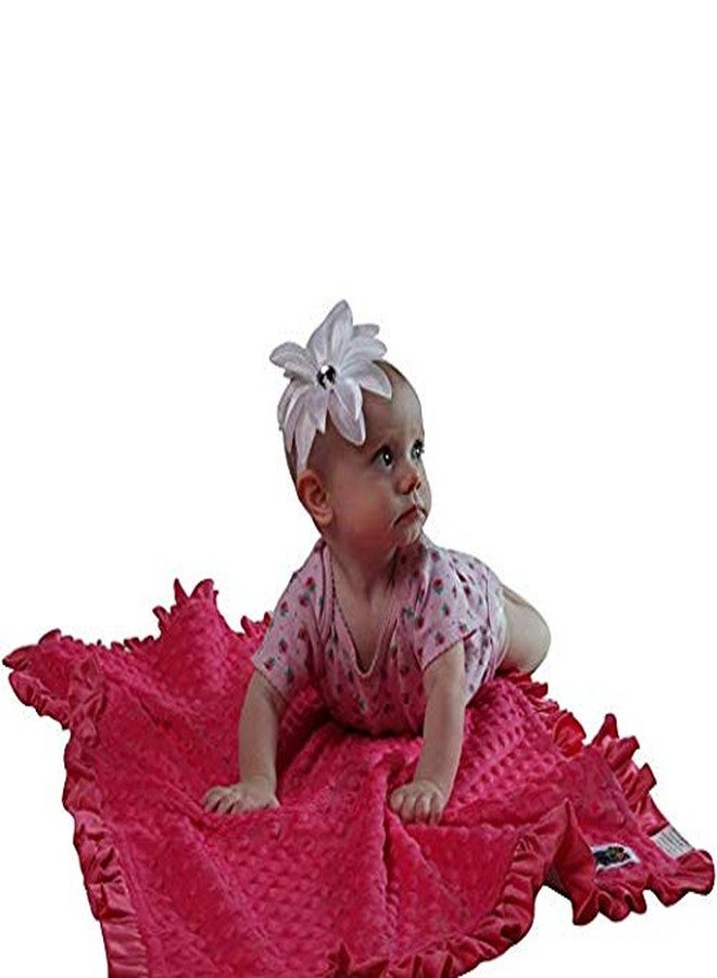 Snuggle Stuffs Baby Girls Reversible Minky Velboa Stroller Blanket (Safari/Hot Pink) - Image 5