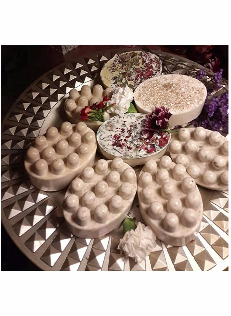 Generic - Silicone Massage Bar Soap Molds - 4 Pack Nonstick & BPA Free Cavity Molds for Handmade Soap Making, Perfect for Creating Unique Massage Soaps. - Image 1