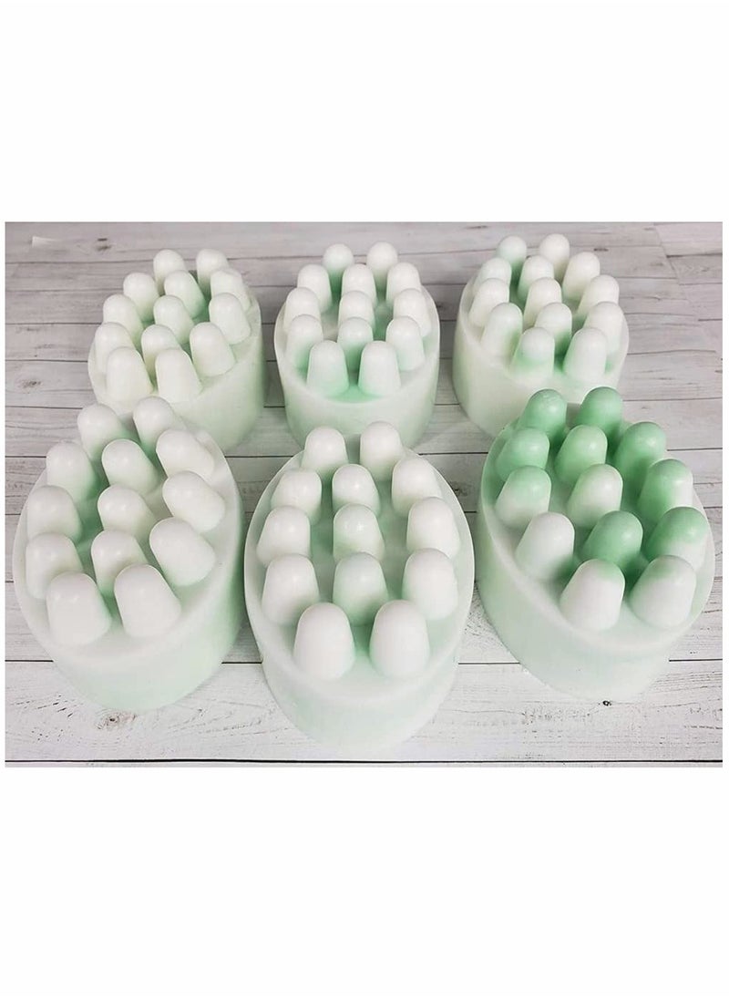 Generic - Silicone Massage Bar Soap Molds - 4 Pack Nonstick & BPA Free Cavity Molds for Handmade Soap Making, Perfect for Creating Unique Massage Soaps. - Image 1
