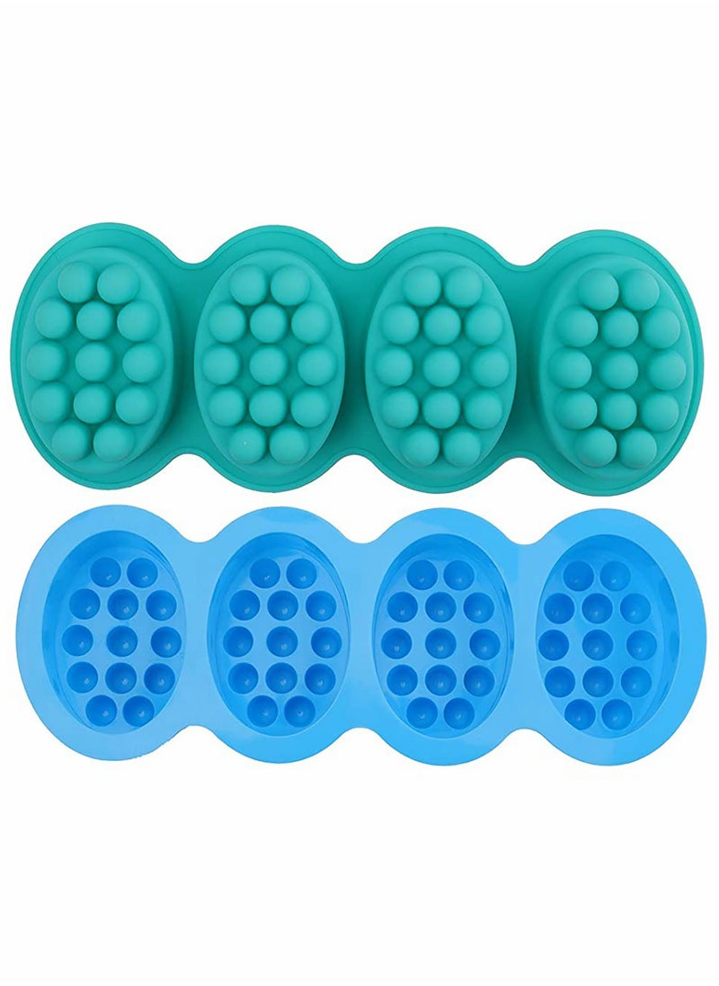 Generic - Silicone Massage Bar Soap Molds - 4 Pack Nonstick & BPA Free Cavity Molds for Handmade Soap Making, Perfect for Creating Unique Massage Soaps. - Image 1