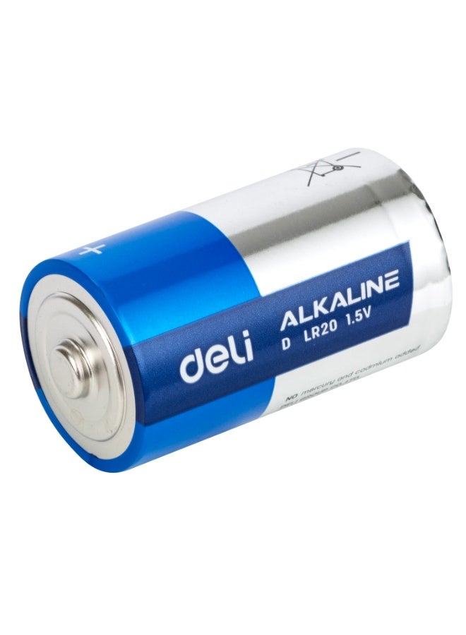 Deli Alkaline D Batteries – LR20 1.5V, Long-Lasting Power for High-Drain Devices – Pack of 2 -E82910 - Image 3