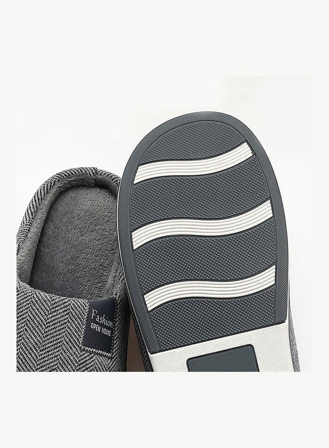 Cotton Bedroom Slippers Grey - Image 2