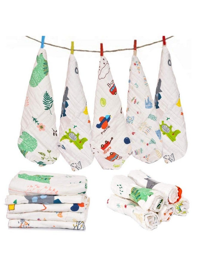 Baby Station Muslin Cotton Face Towels For Newborn Baby Extra Soft Hankies Reusable Napkins For Infants Toddlers (Pack Of 5) White 30 * 30 - Image 2