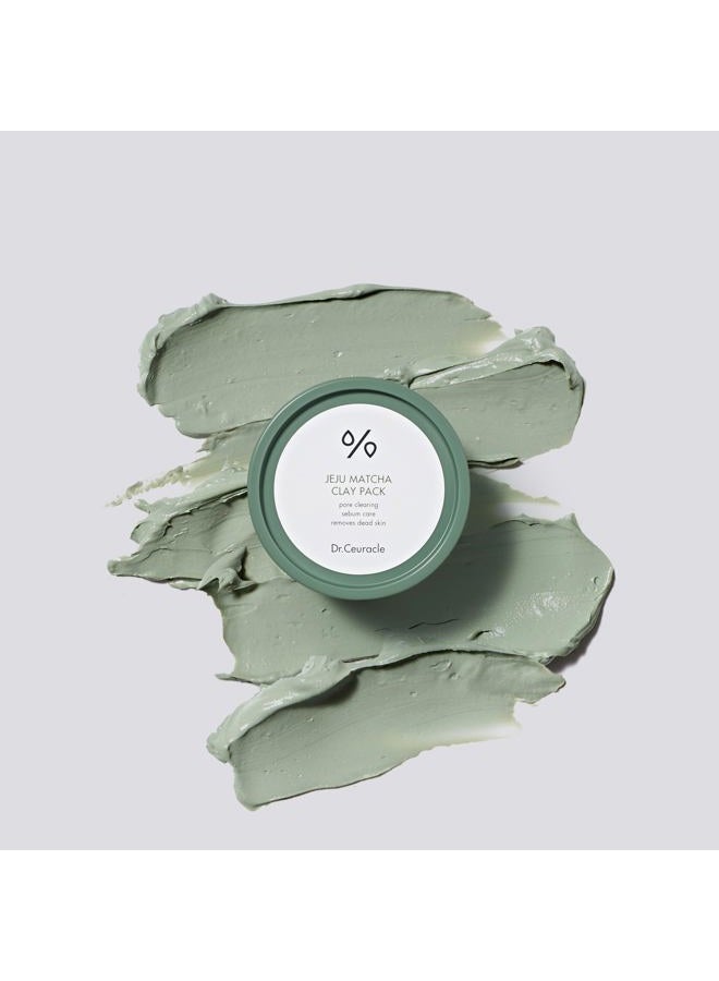 Dr.Ceuracle Jeju Island Matcha Clay Pack (115g / 4.05 oz) - Wash-Off Type Clay Facial Mask Pack for Cleansing Pore and Detoxifying Dull Skin