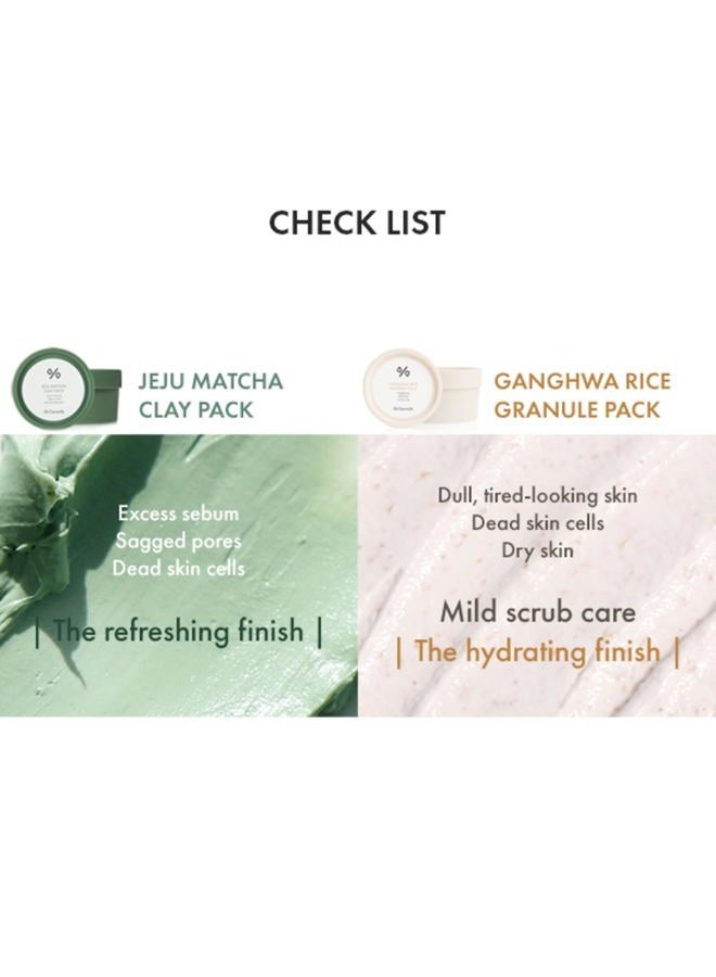 Dr.Ceuracle Jeju Island Matcha Clay Pack (115g / 4.05 oz) - Wash-Off Type Clay Facial Mask Pack for Cleansing Pore and Detoxifying Dull Skin