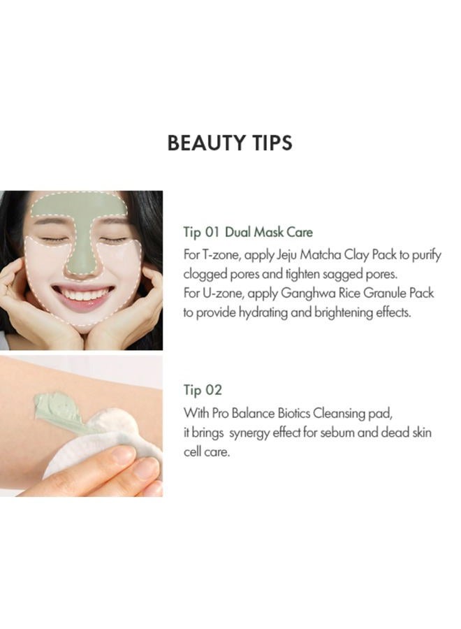 Dr.Ceuracle Jeju Island Matcha Clay Pack (115g / 4.05 oz) - Wash-Off Type Clay Facial Mask Pack for Cleansing Pore and Detoxifying Dull Skin